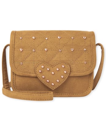 Girls Heart Studded Bag