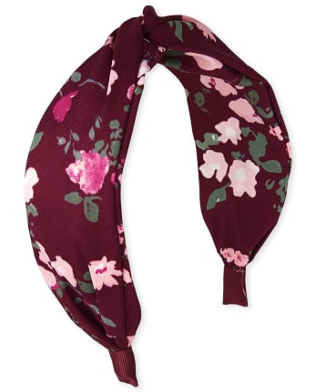 Girls Floral Top Knot Headband