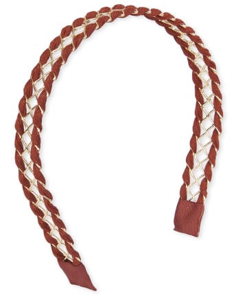 Girls Wire Ribbon Headband - GOLD