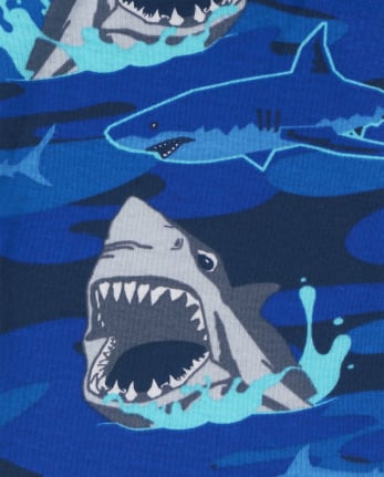 Boys Shark Dude Snug Fit Cotton Pajamas