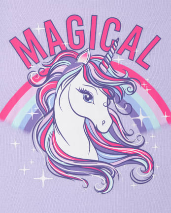Girls Unicorn Rainbow Snug Fit Cotton Pajamas 2-Pack