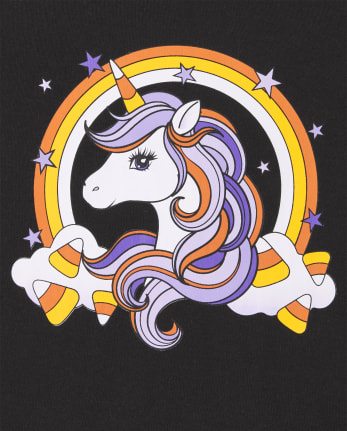 Pyjama en coton ajusté licorne d'Halloween pour fille