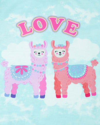 Girls Llama Butterfly Pajamas 2-Pack