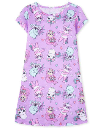 Girls Squishy Crittercorn Nightgown