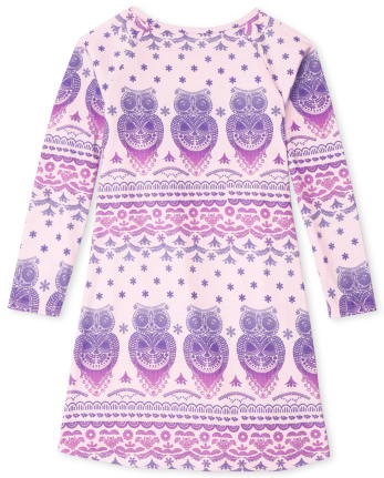 Chemise de nuit hibou pour filles