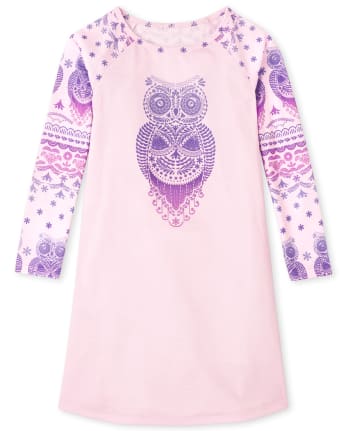 Chemise de nuit hibou pour filles