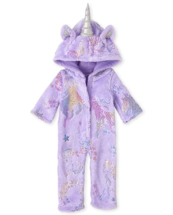 Doll Mommy And Me Unicorn Fleece One Piece Pajamas