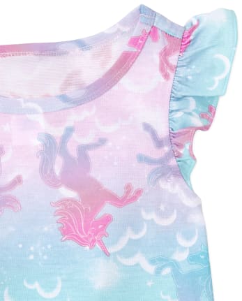 Lot de 2 chemises de nuit papillon et licorne pour filles