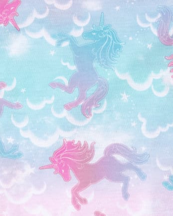 Lot de 2 chemises de nuit papillon et licorne pour filles