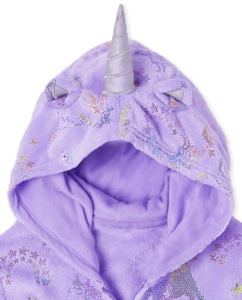 Pijama de una pieza de forro polar con diseño de unicornio para mamá y yo para niñas