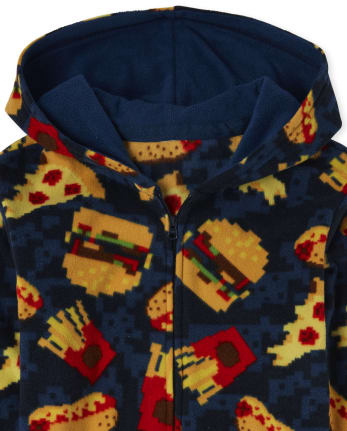 Pyjama une pièce en polaire alimentaire pour garçon