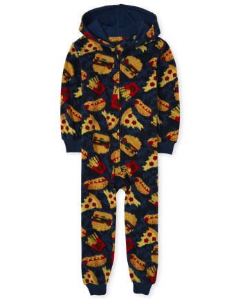 Pyjama une pièce en polaire alimentaire pour garçon