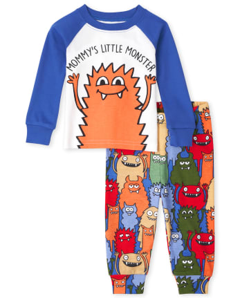 Baby And Toddler Boys Little Monster Snug Fit Cotton Pajamas