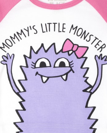 Pijama de algodón con ajuste ceñido de Little Monster para bebés y niñas pequeñas