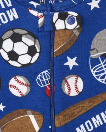 Baby And Toddler Boys Sports Snug Fit Cotton One Piece Pajamas