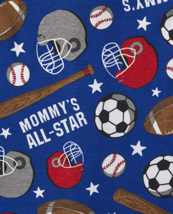 Baby And Toddler Boys Sports Snug Fit Cotton One Piece Pajamas