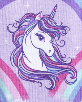 Lot de 2 pyjamas en coton ajustés motif nuage licorne pour bébés et petites filles