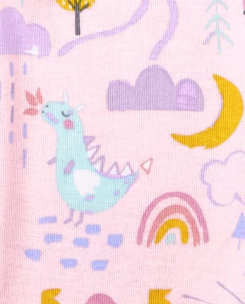 Baby And Toddler Girls Princess Snug Fit Cotton Pajamas 2-Pack