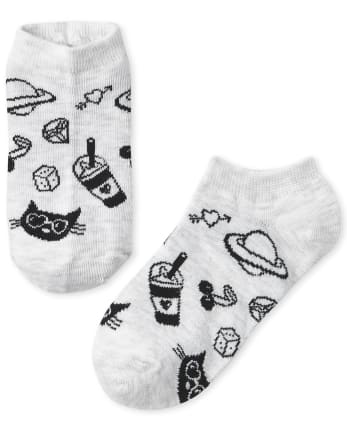 Girls Print Ankle Socks 6-Pack