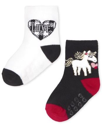 Paquete de 6 calcetines Love Midi para niñas pequeñas