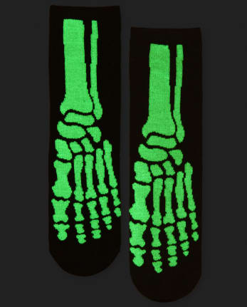 Unisex Baby And Toddler Glow In The Dark Spooky Squad Crew Socks 3-Pack