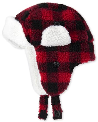 Unisex Toddler Matching Family Buffalo Plaid Trapper Hat