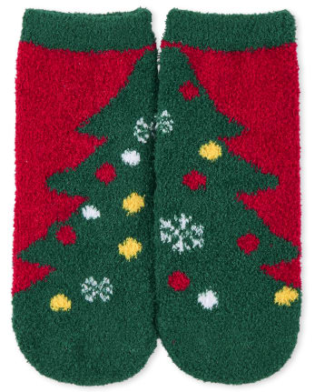 Paquete de 2 calcetines unisex a juego con Papá Noel familiar para niños pequeños