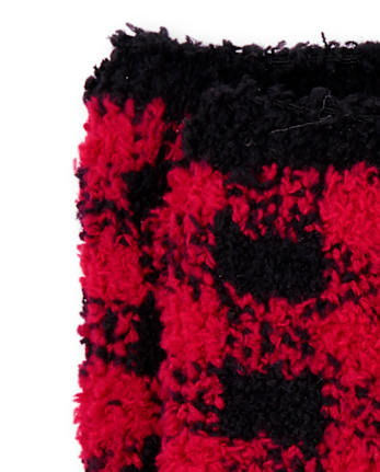 Lot de 2 paires de chaussettes douillettes assorties à carreaux Buffalo unisexe pour tout-petits