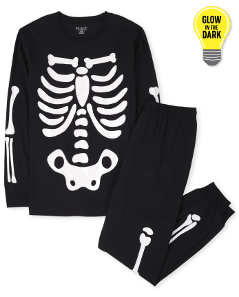 Skeleton pajamas clearance