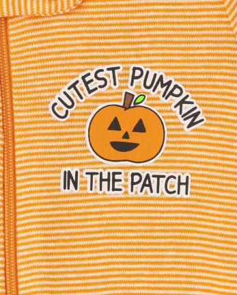 Unisex Baby And Toddler Halloween Long Sleeve Pumpkin Striped Snug