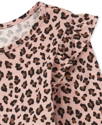 Toddler Girls Leopard Ruffle 4-Piece Set