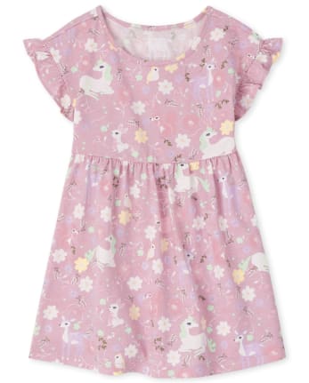 Baby And Toddler Girls Unicorn Everyday Dress