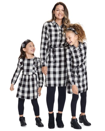 Toddler Girls Matching Family Buffalo Plaid Dress