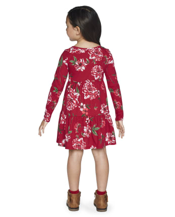 Baby And Toddler Girls Floral Tiered Dress