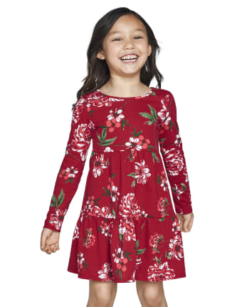 Baby And Toddler Girls Floral Tiered Dress