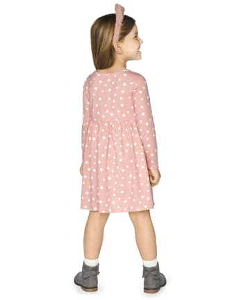 Baby And Toddler Girls Dot Bow Everyday Dress