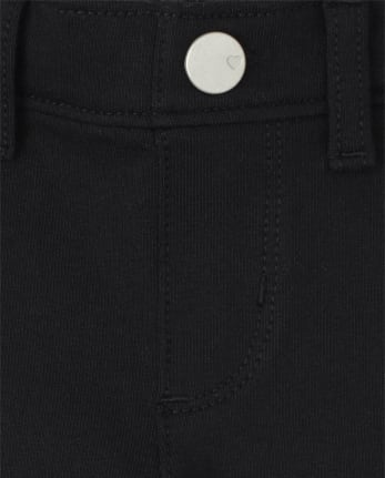 Baby And Toddler Girls French Terry Jeggings | The Children's Place - BLACK