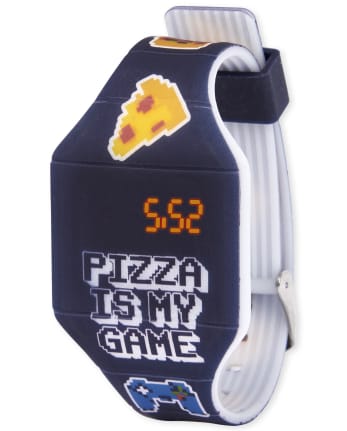 Reloj digital de pizza para niños