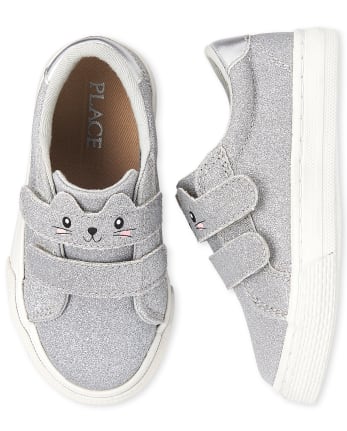 Toddler Girls Glitter Cat Low Top Sneakers