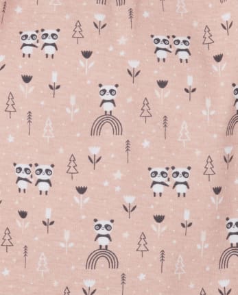 Lot de 4 bodys panda pour bébé fille