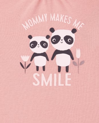 Lot de 4 bodys panda pour bébé fille