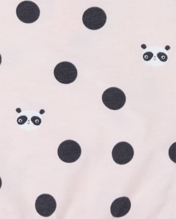 Conjunto de ropa de juego de 4 piezas Panda para bebé niña