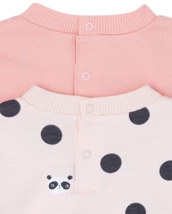 Conjunto de ropa de juego de 4 piezas Panda para bebé niña