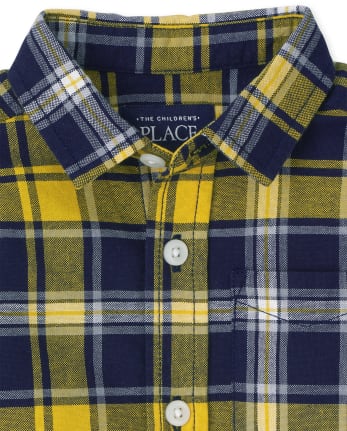 Baby And Toddler Boys Plaid Oxford Button Up Shirt