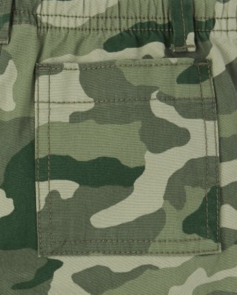 And Toddler Boys Camo Woven Stretch Pull On Jogger Pants | The Children's Place - GREENWICH