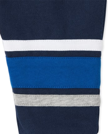 Pantalon de jogging en molleton à rayures pour bébés et tout-petits garçons