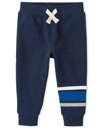 Pantalon de jogging en molleton à rayures pour bébés et tout-petits garçons