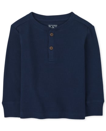 Baby And Toddler Boys Long Sleeve Thermal Henley Top The