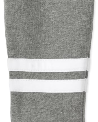 Baby And Toddler Boys Striped Fleece Jogger Pants 2-Pack