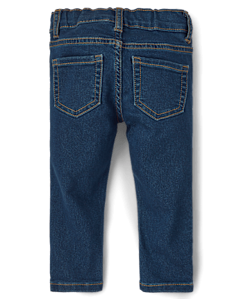 Jeggings de mezclilla de punto elástico para bebés y niñas pequeñas